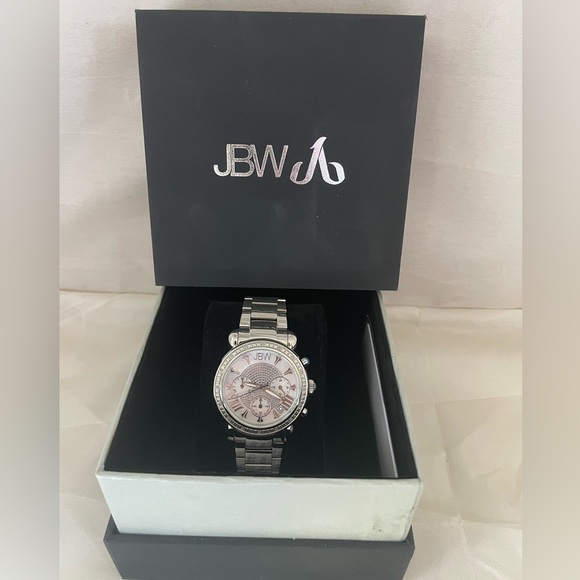 JBW -Luxury Women's Victory Diamonds and Mother of Pearl Chronograph Watch - Picture 1 of 3